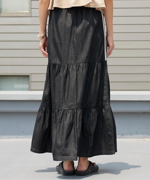 adidas(アディダス)の「adidas/アディダス ORI DENIM SKIRT スリーストライプス デニムスカート ウエストゴム カジュアル モダン レディース 2026年夏 夏服(スカート・レディース・ブラック/ブルー・S/M/L)」の19枚目の写真