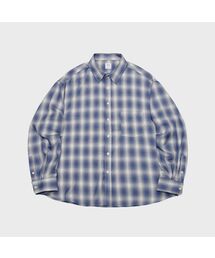 オールデイオンブレシャツ_Navy
