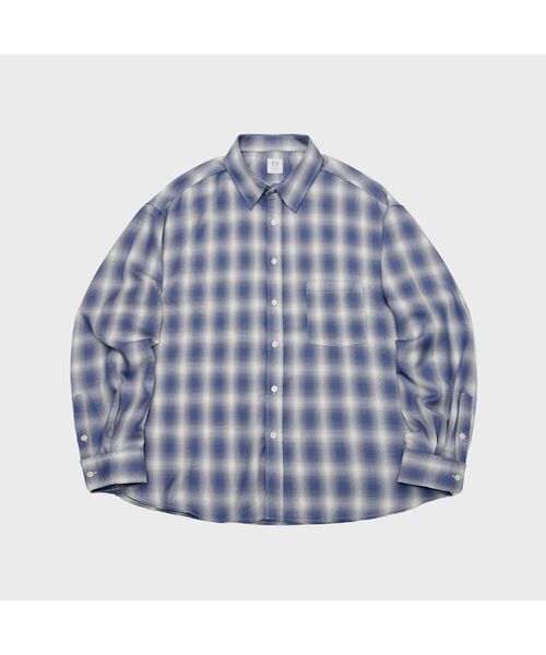 TY(ティワイ)の「オールデイオンブレシャツ_Navy(シャツ/ブラウス・レディース・ネイビー・MEDIUM/LARGE/X-LARGE)」の1枚目の写真