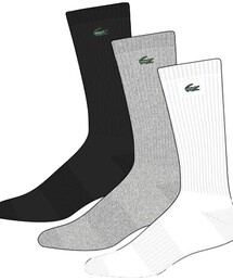 LACOSTE | ワニロゴジャカード スポーツソックス3足セット 底パイル仕立て(ソックス/靴下)