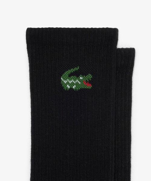 LACOSTE（ラコステ）の「ワニロゴジャカード スポーツソックス3足セット 底パイル仕立て（ソックス/靴下・メンズ・ホワイト/ブラック/ホワイト系その他・24.0cm/27.0cm/29.0cm）」の7枚目の写真