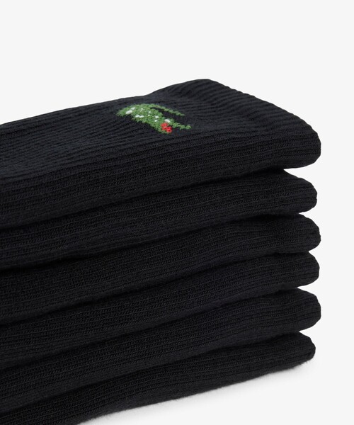 LACOSTE（ラコステ）の「ワニロゴジャカード スポーツソックス3足セット 底パイル仕立て（ソックス/靴下・メンズ・ホワイト/ブラック/ホワイト系その他・24.0cm/27.0cm/29.0cm）」の8枚目の写真