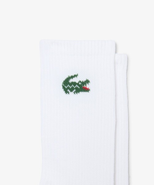 LACOSTE（ラコステ）の「ワニロゴジャカード スポーツソックス3足セット 底パイル仕立て（ソックス/靴下・メンズ・ホワイト/ブラック/ホワイト系その他・24.0cm/27.0cm/29.0cm）」の9枚目の写真
