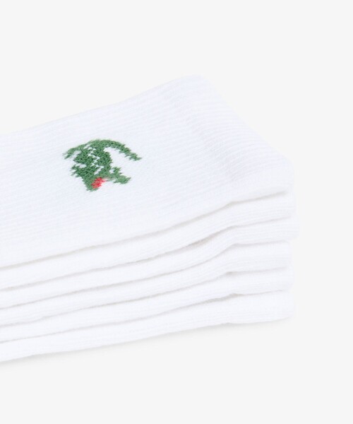 LACOSTE（ラコステ）の「ワニロゴジャカード スポーツソックス3足セット 底パイル仕立て（ソックス/靴下・メンズ・ホワイト/ブラック/ホワイト系その他・24.0cm/27.0cm/29.0cm）」の10枚目の写真