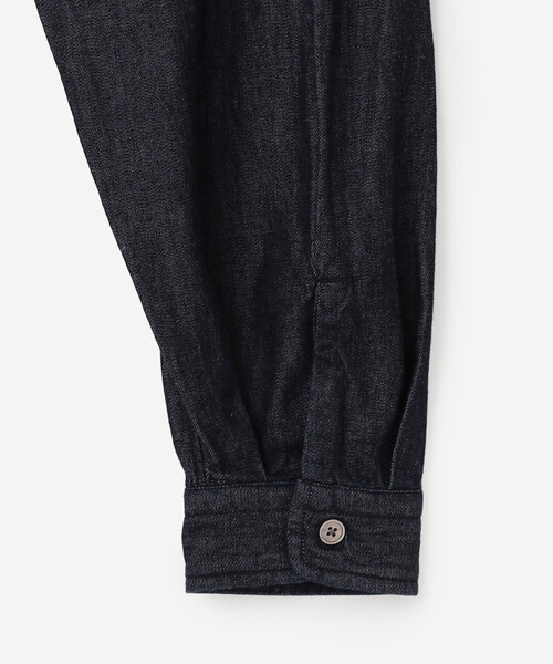 DANTON(ダントン)の「DANTON | デニムダンガリー レギュラーカラーシャツワンピース WOMEN(シャツワンピース・レディース・ダークインディゴブルー・36)」の5枚目の写真