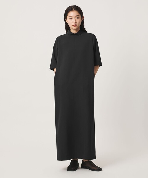 MARW UNITED ARROWS＞ハイネック 5分袖 ロングワンピース（ワンピース