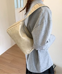 2WAYワンシルバースタッズボックスバッグ ショルダーバッグ/ハンドバッグ