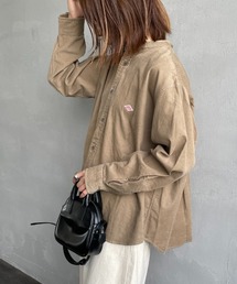 [DANTON/ダントン] 細畝コーデュロイ バックギャザー バンドカラーシャツ