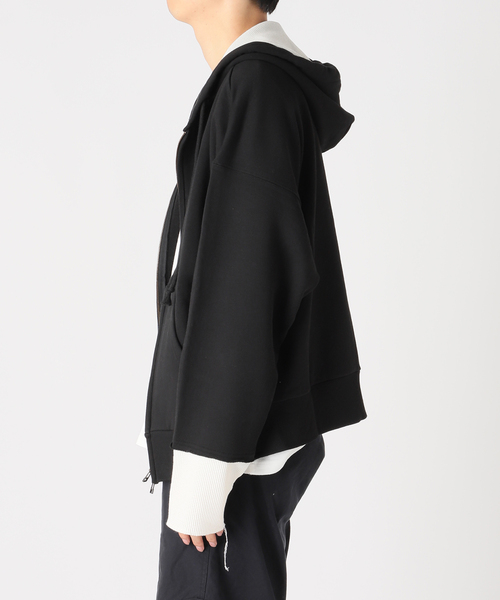 Russell Athletic（ラッセルアスレティック）の「RUSSELL ATHLETIC / ラッセル アスレティック 別注 Layered Zip Hoodie（パーカー・メンズ・ブラック/グレー・MEDIUM/LARGE）」の5枚目の写真