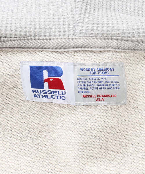 Russell Athletic（ラッセルアスレティック）の「RUSSELL ATHLETIC / ラッセル アスレティック 別注 Layered Zip Hoodie（パーカー・メンズ・ブラック/グレー・MEDIUM/LARGE）」の15枚目の写真