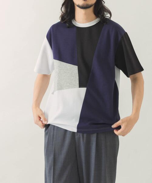 ITEMS URBANRESEARCH(アイテムズ アーバンリサーチ)の「ブロッキングデザインポンチTシャツ(Tシャツ/カットソー・メンズ・ブルー系その他/グレー系その他・MEDIUM/LARGE)」の15枚目の写真