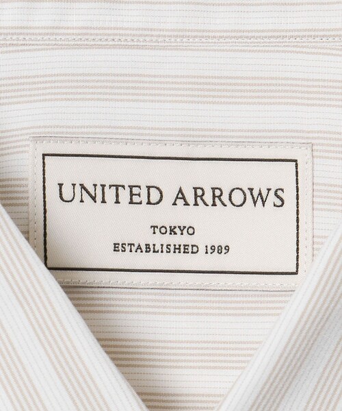 UNITED ARROWS(ユナイテッドアローズ)の「THOMAS MASON ファンシーストライプ レギュラーカラーシャツ(シャツ/ブラウス・メンズ・ベージュ・41cm/38cm/40cm/39cm)」の9枚目の写真