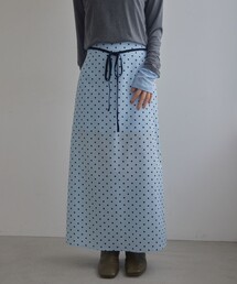＜EMMEL REFINES＞EM ドットセミシアー ナロー スカート