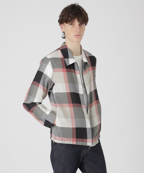 BLACK LABEL CRESTBRIDGE(ブラックレーベル・クレストブリッジ)の「クレストブリッジチェックシャツアウター(ブルゾン・メンズ・ベージュ系その他2/ブラック・XL/L/M)」の2枚目の写真