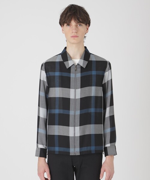 BLACK LABEL CRESTBRIDGE(ブラックレーベル・クレストブリッジ)の「クレストブリッジチェックシャツアウター(ブルゾン・メンズ・ベージュ系その他2/ブラック・XL/L/M)」の4枚目の写真