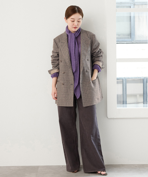 IENA（イエナ）の「COUTURE D'ADAM/クチュールドアダム 別注 Shepherd Check JK 26AW-005（テーラードジャケット・レディース・ブラウン・38）」の2枚目の写真