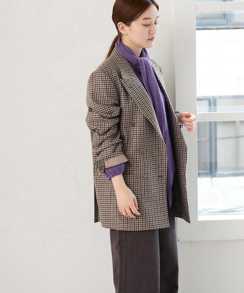 IENA（イエナ）の「COUTURE D'ADAM/クチュールドアダム 別注 Shepherd Check JK 26AW-005（テーラードジャケット・レディース・ブラウン・38）」の6枚目の写真