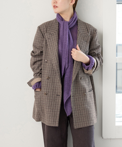 IENA（イエナ）の「COUTURE D'ADAM/クチュールドアダム 別注 Shepherd Check JK 26AW-005（テーラードジャケット・レディース・ブラウン・38）」の7枚目の写真