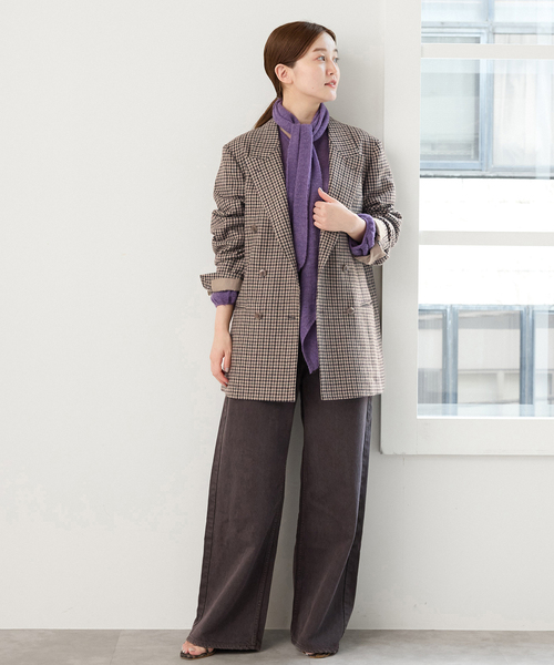 IENA（イエナ）の「COUTURE D'ADAM/クチュールドアダム 別注 Shepherd Check JK 26AW-005（テーラードジャケット・レディース・ブラウン・38）」の9枚目の写真