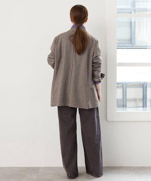 IENA（イエナ）の「COUTURE D'ADAM/クチュールドアダム 別注 Shepherd Check JK 26AW-005（テーラードジャケット・レディース・ブラウン・38）」の10枚目の写真