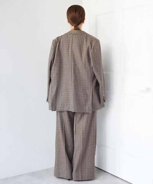 IENA（イエナ）の「COUTURE D'ADAM/クチュールドアダム 別注 Shepherd Check JK 26AW-005（テーラードジャケット・レディース・ブラウン・38）」の14枚目の写真