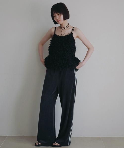 anuke（アンヌーク）の「Tulle Fringe Camisole（キャミソール・レディース・ブラック/ベージュ・FREE）」の10枚目の写真