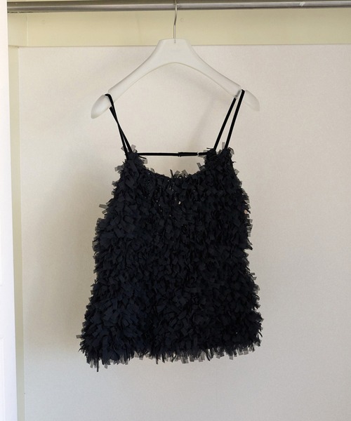 anuke（アンヌーク）の「Tulle Fringe Camisole（キャミソール・レディース・ブラック/ベージュ・FREE）」の11枚目の写真