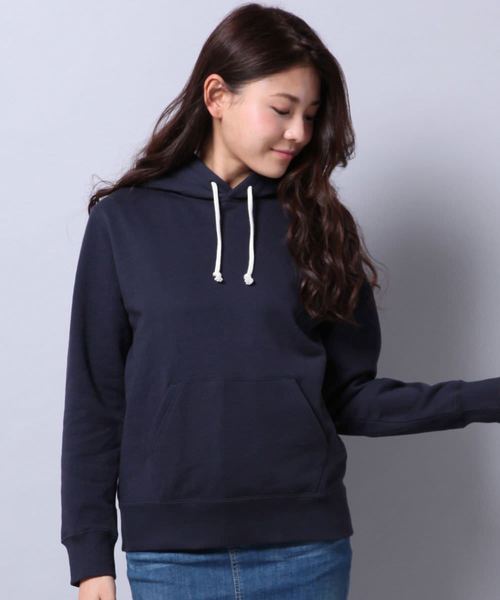 Champion(チャンピオン)の「【Champion】無地スウェットパーカー(パーカー・レディース・グレー/ベージュ/ホワイト/オリーブ/ブラック/ネイビー・SMALL/LARGE/MEDIUM)」の1枚目の写真