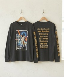 【STAR WARS/スターウォーズ】ポスターアートプリントピグメント風ロングスリーブTシャツ ユニセックス