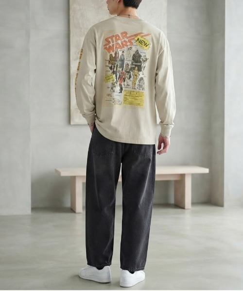 Disney(ディズニー)の「【STAR WARS/スターウォーズ】ポスターアートプリントピグメント風ロングスリーブTシャツ ユニセックス(Tシャツ/カットソー・メンズ・ホワイト系その他/スミクロ/ブラック系その他/アイボリー・LARGE/MEDIUM)」の7枚目の写真