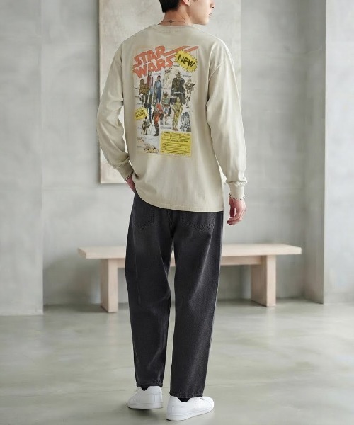 Disney(ディズニー)の「【STAR WARS/スターウォーズ】ポスターアートプリントピグメント風ロングスリーブTシャツ ユニセックス(Tシャツ/カットソー・メンズ・ホワイト系その他/スミクロ/ブラック系その他/アイボリー・LARGE/MEDIUM)」の8枚目の写真