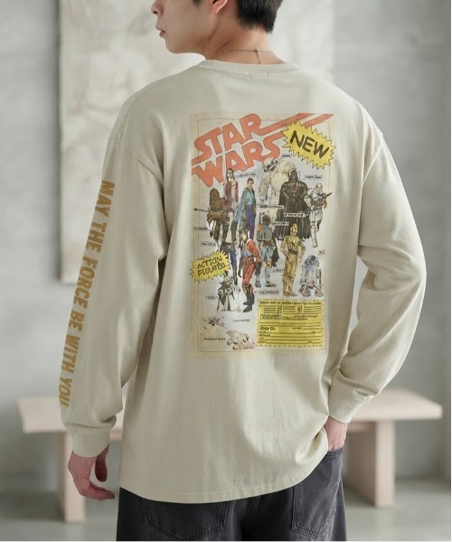 Disney(ディズニー)の「【STAR WARS/スターウォーズ】ポスターアートプリントピグメント風ロングスリーブTシャツ ユニセックス(Tシャツ/カットソー・メンズ・ホワイト系その他/スミクロ/ブラック系その他/アイボリー・LARGE/MEDIUM)」の13枚目の写真