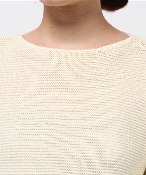 CIAOPANIC（チャオパニック）の「【Ciaopanic】　ガーター編みBigスリーブP/O（ニット/セーター・レディース・グレー/カーキ/オフホワイト/オレンジ・FREE）」の8枚目の写真