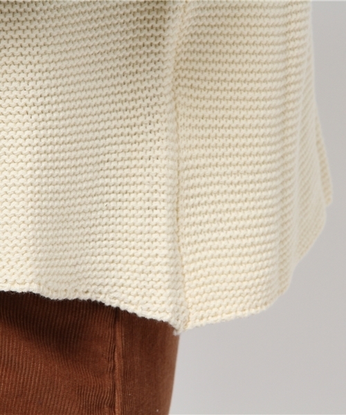 CIAOPANIC（チャオパニック）の「【Ciaopanic】　ガーター編みBigスリーブP/O（ニット/セーター・レディース・グレー/カーキ/オフホワイト/オレンジ・FREE）」の10枚目の写真