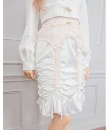 Fiorforte（フィオルフォルテ）の「garter drawstring skirt（スカート）」
