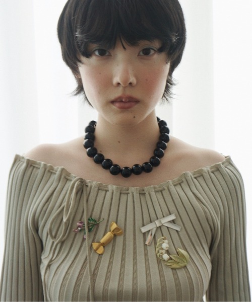 musubore（ムスボレ）の「【 select 】chunky beads choker / チャンキービーズチョーカー（チョーカー・レディース・ブラック・FREE）」の19枚目の写真