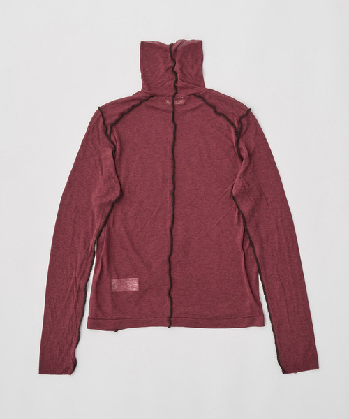 UNFIL（アンフィル）の「UNFIL アンフィル / cashmere&supima cotton gauze jersey turtle-neck Tee カシミアスーピマコットンガーゼジャージータートルネックTシャツ / WXFL-UW104（Tシャツ/カットソー・レディース・オフホワイト/ライトブルー/バーガンディー・1）」の7枚目の写真