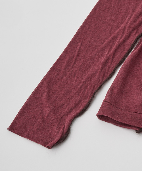 UNFIL（アンフィル）の「UNFIL アンフィル / cashmere&supima cotton gauze jersey turtle-neck Tee カシミアスーピマコットンガーゼジャージータートルネックTシャツ / WXFL-UW104（Tシャツ/カットソー・レディース・オフホワイト/ライトブルー/バーガンディー・1）」の9枚目の写真