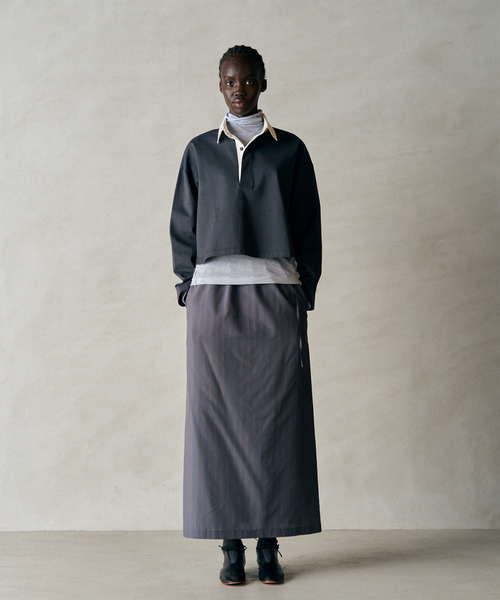 UNFIL（アンフィル）の「UNFIL アンフィル / cashmere&supima cotton gauze jersey turtle-neck Tee カシミアスーピマコットンガーゼジャージータートルネックTシャツ / WXFL-UW104（Tシャツ/カットソー・レディース・オフホワイト/ライトブルー/バーガンディー・1）」の12枚目の写真