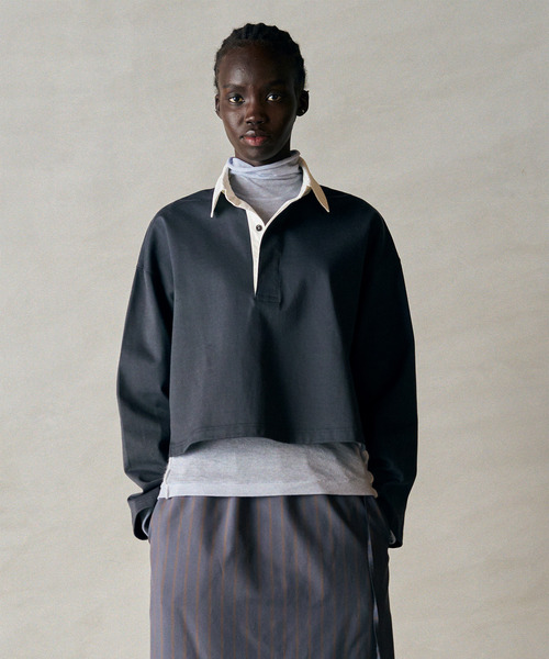 UNFIL（アンフィル）の「UNFIL アンフィル / cashmere&supima cotton gauze jersey turtle-neck Tee カシミアスーピマコットンガーゼジャージータートルネックTシャツ / WXFL-UW104（Tシャツ/カットソー・レディース・オフホワイト/ライトブルー/バーガンディー・1）」の10枚目の写真