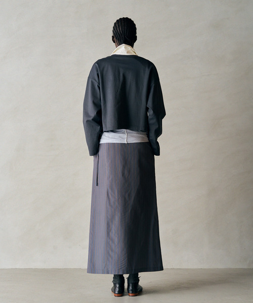 UNFIL（アンフィル）の「UNFIL アンフィル / cashmere&supima cotton gauze jersey turtle-neck Tee カシミアスーピマコットンガーゼジャージータートルネックTシャツ / WXFL-UW104（Tシャツ/カットソー・レディース・オフホワイト/ライトブルー/バーガンディー・1）」の14枚目の写真