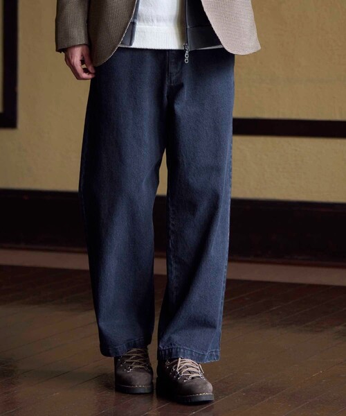 UNION STATION(ユニオンステーション)の「WIDE LEG デニムパンツ(その他パンツ・メンズ・ブルー/ブラック・M/L)」の1枚目の写真