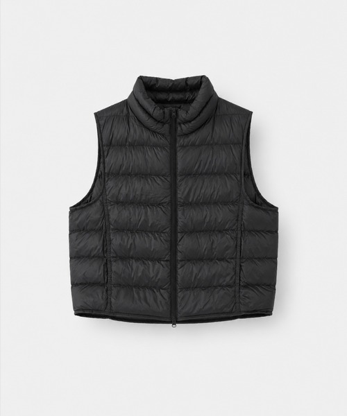CANAL JEAN(キャナルジーン)の「Lakey Park スタンドカラーダウンベスト(ダウンベスト・レディース・ブラウン/イエロー/ブラック・ONE SIZE)」の2枚目の写真