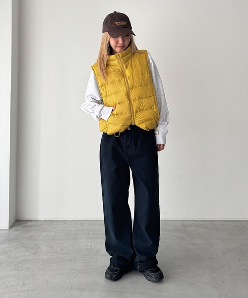 CANAL JEAN(キャナルジーン)の「Lakey Park スタンドカラーダウンベスト(ダウンベスト・レディース・ブラウン/イエロー/ブラック・ONE SIZE)」の19枚目の写真