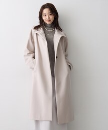 ウールカシミヤスタンドカラーコート