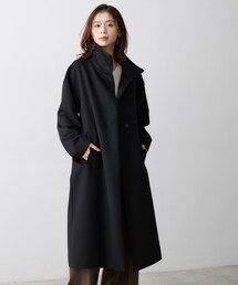 ウールカシミヤスタンドカラーコート