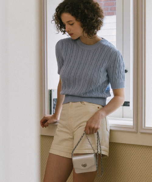 OVHEE(オヴェイ)の「ミニョンマイクロバッグ Mignon Micro Bag(メッセンジャーバッグ・レディース・ブラック/シルバー/クリーム/ライトピンク・FREE)」の21枚目の写真