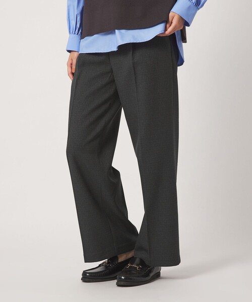 A DAY IN THE LIFE UNITED ARROWS(アデイインザライフユナイテッドアローズ)の「ツイル ベルト タックワイドパンツ ‐ウォッシャブル‐ <A DAY IN THE LIFE>(その他パンツ・レディース・ブラック/モカ/ダークグレー・40/36/38)」の1枚目の写真