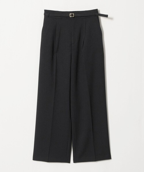 A DAY IN THE LIFE UNITED ARROWS(アデイインザライフユナイテッドアローズ)の「ツイル ベルト タックワイドパンツ ‐ウォッシャブル‐ <A DAY IN THE LIFE>(その他パンツ・レディース・ブラック/モカ/ダークグレー・40/36/38)」の2枚目の写真