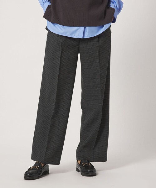 A DAY IN THE LIFE UNITED ARROWS(アデイインザライフユナイテッドアローズ)の「ツイル ベルト タックワイドパンツ ‐ウォッシャブル‐ <A DAY IN THE LIFE>(その他パンツ・レディース・ブラック/モカ/ダークグレー・40/36/38)」の4枚目の写真